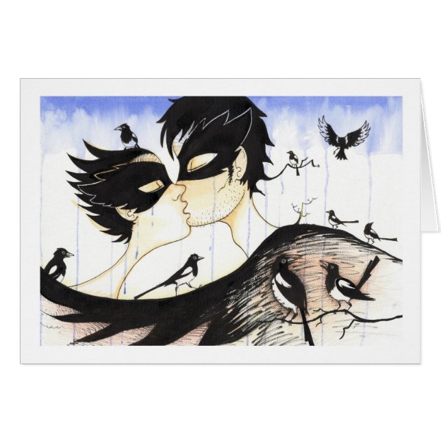 Cartão Nove para um beijo (Frente Horizontal)