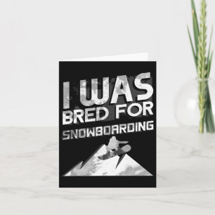 Cartão Novelty Snowboarder Snowboard Gift