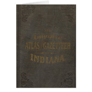 Cartão Novo atlas topográfico e olhar de Indiana