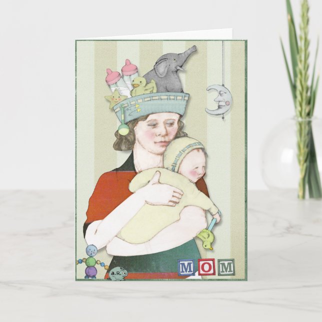 Cartão Novo bebê ou Dia de as mães (Frente)