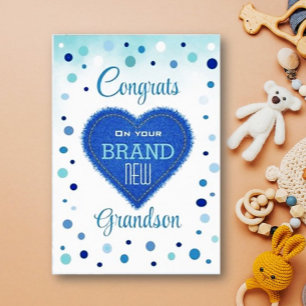 Cartão Novo Bebê! Parabéns pelo neto novo