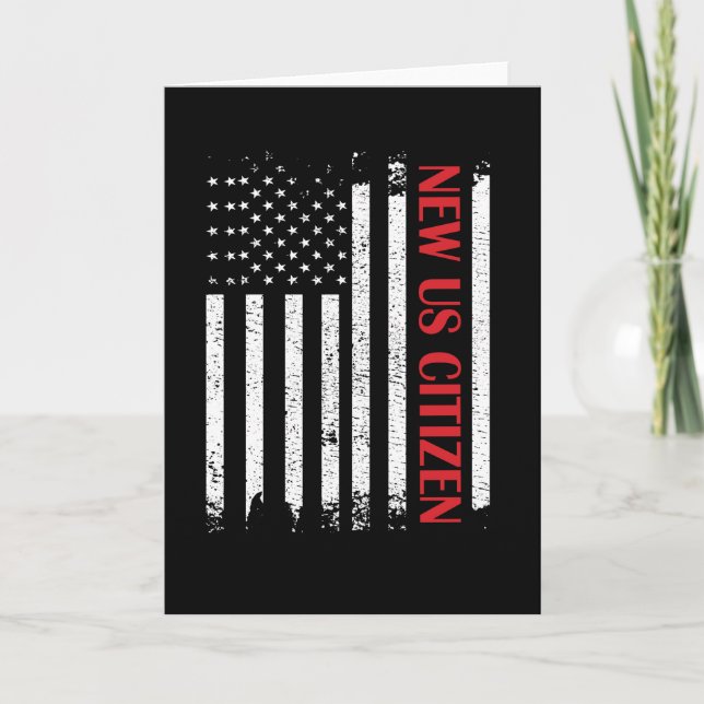 Cartão Novo cidadão norte-americano americano orgulhoso d (Frente)