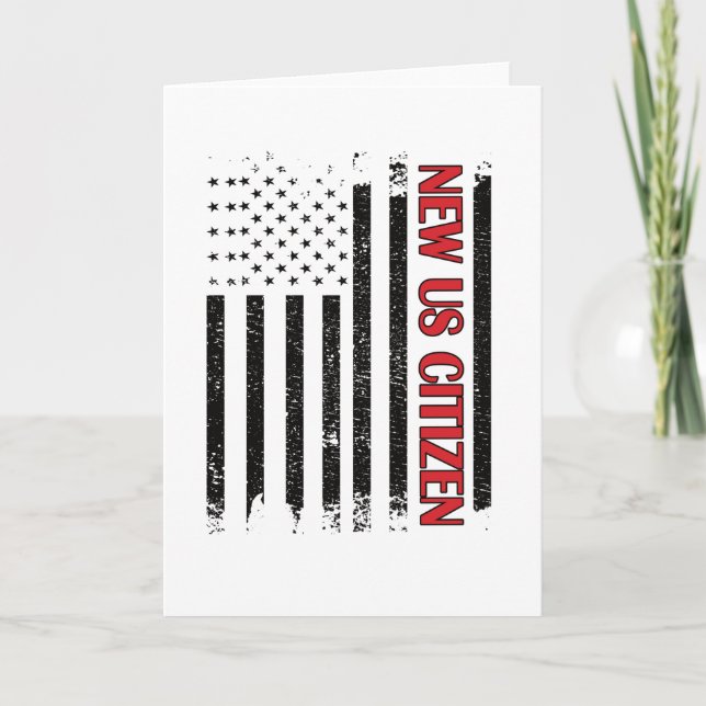 Cartão Novo cidadão norte-americano nos EUA orgulha-se da (Frente)