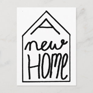 Cartão novo do endereço de Handlettering