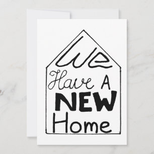 Cartão novo do endereço de Handlettering