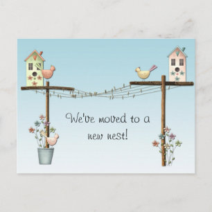 Cartão novo do endereço do Birdhouse