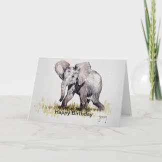 Cartão novo do feliz aniversario do elefante