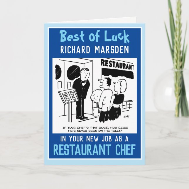 Cartão Novo emprego como chef (Frente)