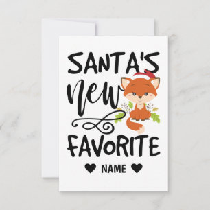 Cartão Novo Favorito do Papai Noel