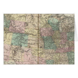 Cartão Novo mapa ferroviário dos Estados Unidos