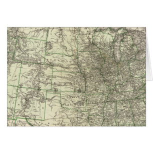 Cartão Novo mapa ferroviário dos Estados Unidos 2