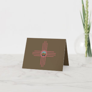 Cartão Novo México NM Zia Indian Symbol Waterfall T Shirt