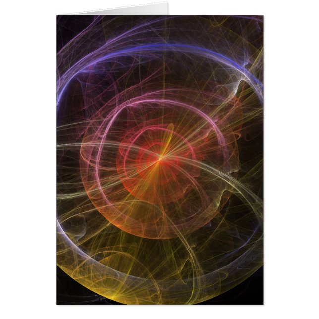 Cartão Novo Mundo de abstrato Art (Frente)