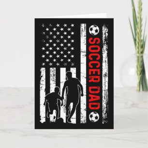 Cartão Novo Pai Em Breve Será Papai de Futebol Retro Amer