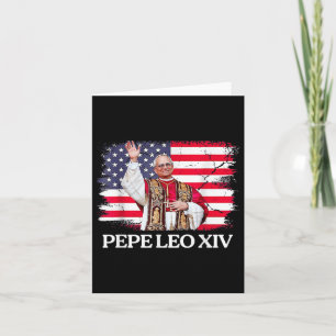 Cartão Novo Papa Leo Xiv Robert American Flag