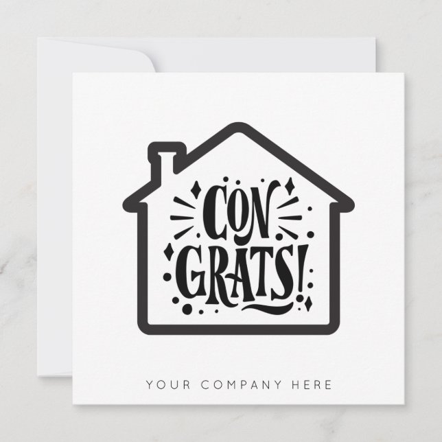 Cartão Novo proprietário felicita o imóvel (Frente)