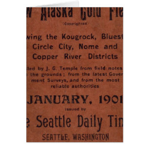 Cartão Novos campos de ouro do Alasca
