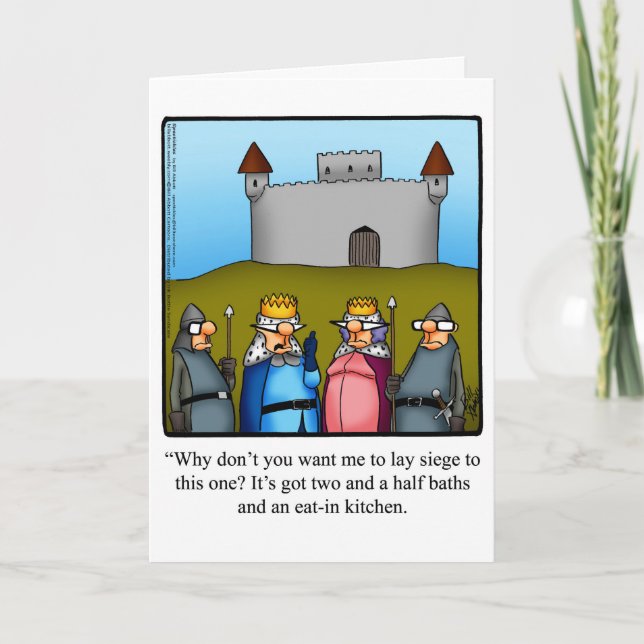 Cartão Novos e engraçados Parabéns domésticos Placa "Espe (Frente)