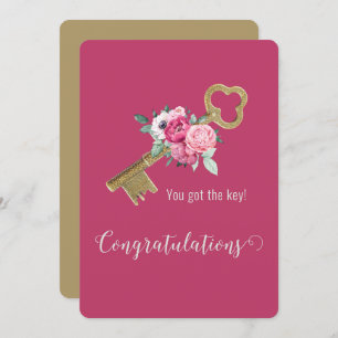 Cartão Novos Parabéns de lar modernos