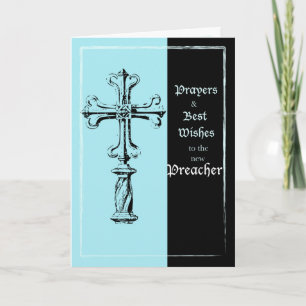 Cartão Novos Parabéns de Ordenação do Pastor Cruz em B