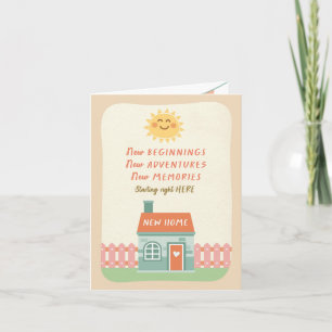 Cartão Novos Parabéns domésticos Novas AVENTURAS começam 