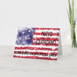 Cartão Nuevo ciudadano americano