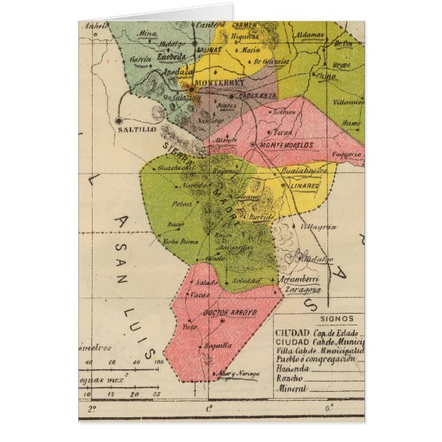 Cartão Nuevo Leon, México (Frente)