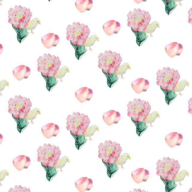 Cartão Nugget Baby Easter Chick and Tulip (Criador carregado)