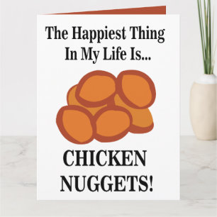 Cartão Nugget de Frango Fast Food Engraçado Nugget de Fra