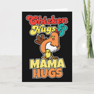Cartão Nuggets de Frango E Abraços da Mamãe Dia das Mães 