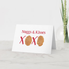 Cartão Nuggs & Kisses Dia dos Namorados Divertido