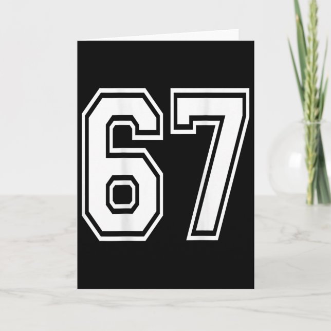 Cartão Number 67 Sports Player Number Ck Of Shirt Only  (Frente)