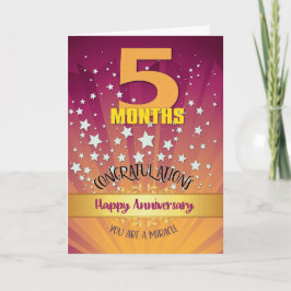 Cartão Numeração de Negrito de Aniversário de Recuperação