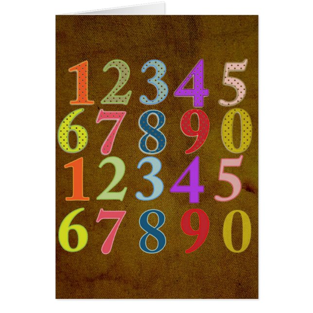 Cartão Numerais (Frente)