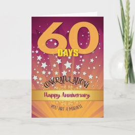 Cartão Numeral de Negrito de Aniversário de Recuperação d