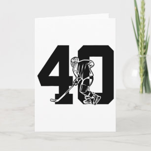 Cartão Número 40 Anos Hóquei no Gelo 40º Aniversário