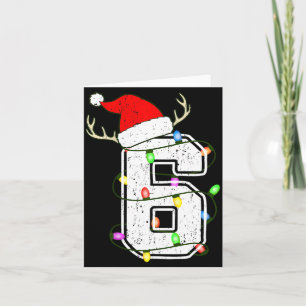 Cartão Número 6 Aniversário de 6 anos Menino Seis Natal F