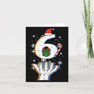Cartão Número 6 Correspondente Meme de Natal 67 6 7 Xmas