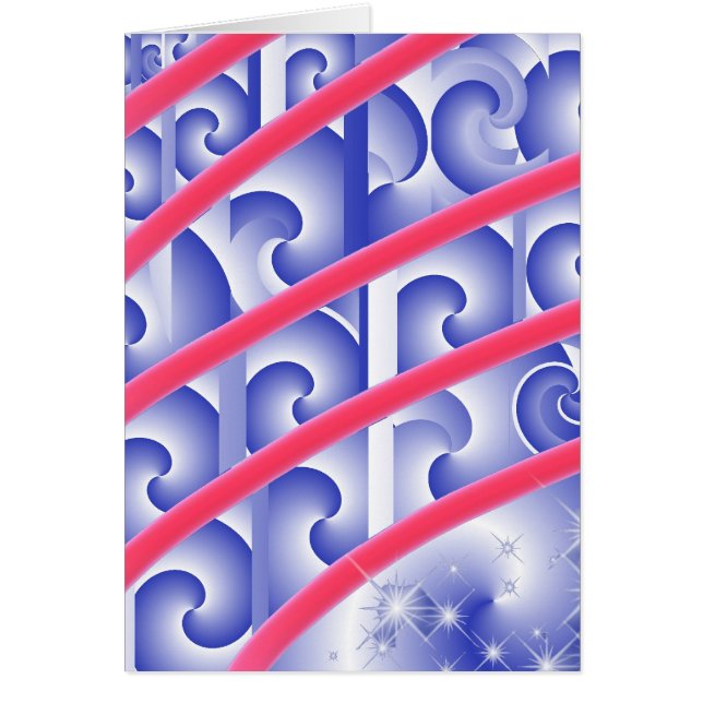 Cartão número branco e azul vermelho cinco (Frente)