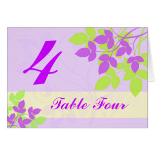 Cartão Número da mesa - agitação floral - lavanda e li