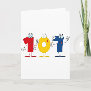 Cartão Número Feliz 107