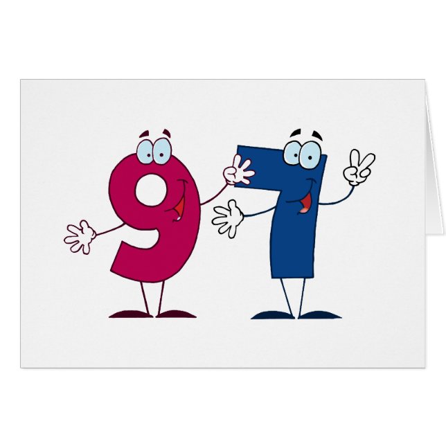 Cartão Número Feliz 97 (Frente Horizontal)