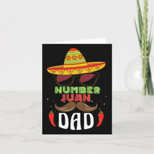 Cartão Número Um Pai Dia dos Pais Mexicano Engraçado Padr
