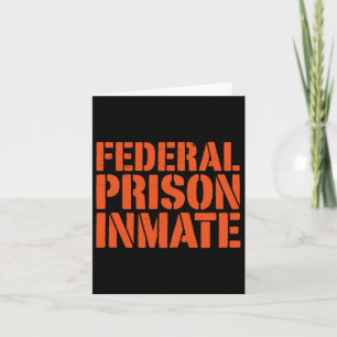 Cartão Número Uniforme de Preso de Prisão Federal Engraça