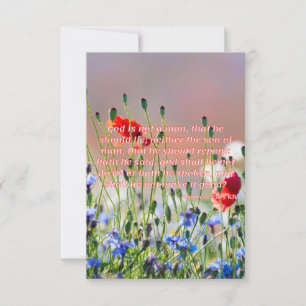 Cartão Números 23:19 Bíblia KJV Verse Pic Saudação Plana