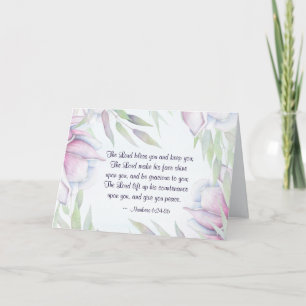 Cartão Números 6:24-26 O Senhor Te Abençoa, Bíblia Ver