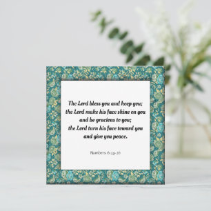 Cartão Números de verso das escrituras 6:24-26