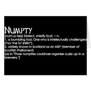 Cartão Numpty