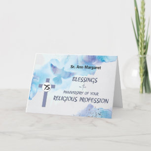Cartão Nun 75º Aniversário da Profissão Religiosa