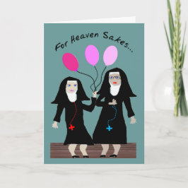 Cartão Nun Aniversário Card "Irmã Festa"